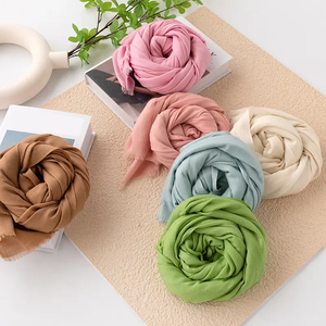 New Arrival Wholesale Solid Color <strong>100</strong>% <strong>Wool</strong> Scarf Warm Cashmere Scarves <strong>Shawls</strong> for Women YHK0011 - Product Image 2