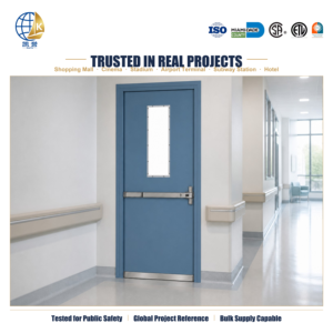<span class=keywords><strong>Porte</strong></span> <span class=keywords><strong>coupe</strong></span>-<span class=keywords><strong>feu</strong></span> d'urgence à feuille simple avec barre anti-panique pour fabricant et entrepreneur - Prix de projet en gros - Product Image 5