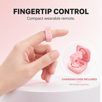 Cincin Remote Wearable Ring BT V5.3 Ringkas untuk Kontrol Ponsel, Penggulung TikTok, Pengontrol Kamera, Pengubah Halaman Ebook, iPhone, iPad, Android