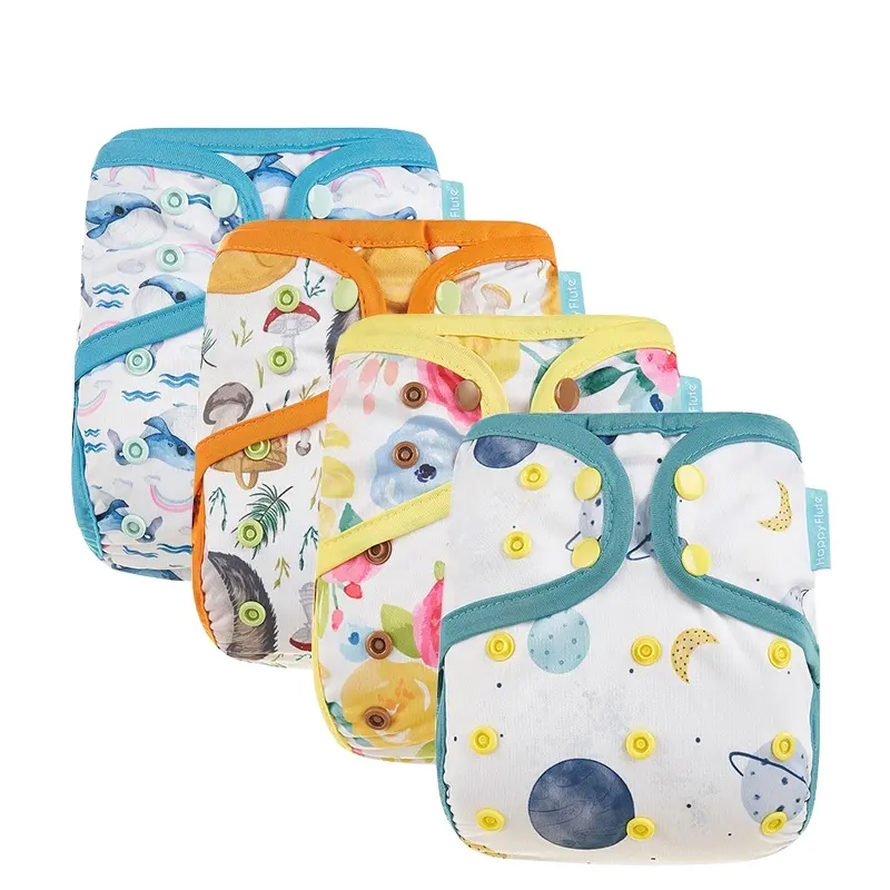 Happyflute Baby Cloth Diaper Washable Reusable Waterproof Baby Cloth Diaper Nappies Cover Wholesaler