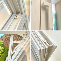 Fábrica directamente nuevo diseño de fábrica barato Pvc ventana abatible diseño Upvc doble acristalamiento ventanas abatibles