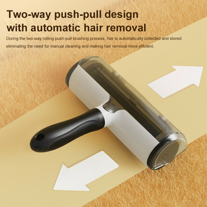 Manico rimovibile solido ABS in materiale autopulente riutilizzabile <span class=keywords><strong>Pet</strong></span> rullo spazzola per cani <span class=keywords><strong>Pet</strong></span> gatto peli peli di pelliccia spazzola a rullo - Product Image 2