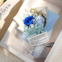 Cadeaux de graduation personnalisés en gros, fleurs séchées faites à la main, mini bouquet éternel préservé, vente directe d'usine