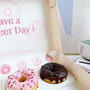 <strong>Customized</strong> LOGO Food Grade Printing Foldable Cake Food Biscuits Bread Pastry Donuts <strong>Macaron</strong> <strong>Paper</strong> Packaging <strong>Box</strong> - Product Image 3