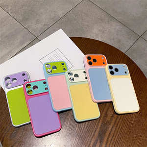 Funda de Lujo para Teléfono con Textura de Piel de Lichi en Colores de Moda, Acabado Mate, para iPhone 17 <span class=keywords><strong>Pro</strong></span> Max 11 12 13 14 15 16, Funda Protectora Trasera - Product Image 6