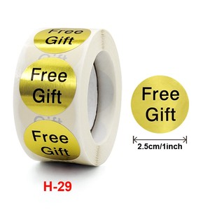2.5cm Diamètres Métallique Or Autocollant Étiquettes Rouleau Emballage Cadeau Gratuit Merci Autocollant pour <span class=keywords><strong>Enveloppe</strong></span> - Product Image 3