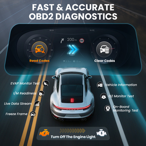 2025 ancel ad410 Pro 2-in-1 Pin Tester động cơ công cụ ánh sáng outil de chẩn đoán Scanner OBD2 12V DC 2-năm cho xe khói kiểm tra - Product Image 3