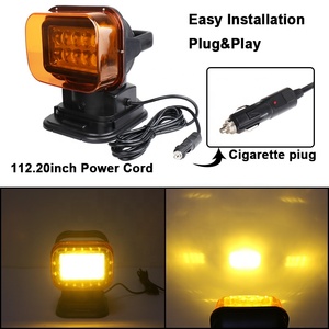 OVOVS <span class=keywords><strong>12V</strong></span> 24V एलईडी सर्चलाइट 50W पीले कवर रिमोट कंट्रोल 360 डिग्री समुद्री बचाव खोज प्रकाश का नेतृत्व किया - Product Image 3