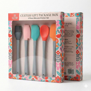 Juego de 5 Espátulas de Silicona Ergonómicas, Resistentes al Calor, Libres de BPA, con Código de Color, Aptas para <span class=keywords><strong>Lavavajillas</strong></span>, de Grado Alimenticio, Antiadherentes, para Hornear - Product Image 3