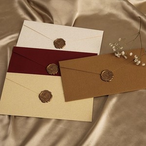 DL Ivory Luxury Embossed <strong>Thank</strong> <strong>You</strong> Card Gift Envelope <strong>Letter</strong> Size with Wax Seal-High Quality Paper &amp; Paperboard Printing Product - Product Image 2