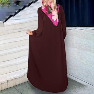 Abaya Musulmana de Ramadán para Mujer a Buen <span class=keywords><strong>Precio</strong></span>, Vestido Largo con Cuello Redondo y Manga Larga, Túnica de Oración, Ropa Islámica de Turquía y Dubái - Product Image 2