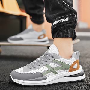 Chaussures de course décontractées tendance printemps pour hommes et femmes, en maille respirante, à lacets, antidérapantes, blanches, pour étudiants, style Forrest Gump - Product Image 3