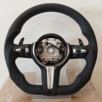 Volant de voiture en cuir noir en forme de D pour BMW 320 525 F10 F30 F70 E71 F31 F32 F34 F36 X5 X6 F01 F07 F20 F11 F22 F25 M3 M4 M5