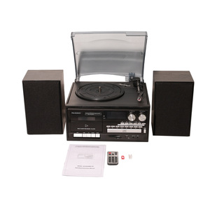 Custom Retro Vinyl Record Player Multi-function CD Tape Radio USB SD BT <b>Speaker</b> Remote Control MDF Wood Indoor Outdoor Gift - Product Image 2