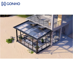 Gran oferta, diseño moderno, pérgola de solárium retráctil de aluminio, fácil de montar, prefabricada, Sunhouse, Sunroom, apertura <span class=keywords><strong>Horizontal</strong></span> plegable - Product Image 1