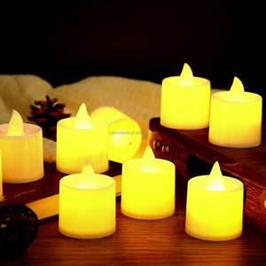 Petites bougies chauffe-plat électriques LED blanches chaudes à piles sans flamme Pâques Noël Mariage & Festival Décoration de table - Product Image 2