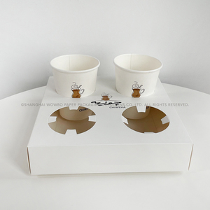 Vol pliable durable personnalisé 4 fentes plateau de support de porte-gobelet blanc emmêlé pour les gobelets en plastique/papier à emporter café - Product Image 6