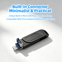 Flash Drive USB 3.0 Tipe C Terbaru Kapasitas Penuh, Pendrive Portabel untuk Ponsel, Tablet, Laptop, dan PC Desktop