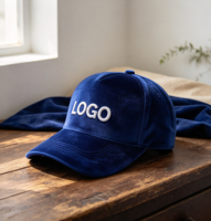 Casquette de baseball en velours à 5 panneaux OEM, profil profond, logo emblème, personnalisable pour entreprise, équipe, Kapa, casquette unisexe, vente en gros, cadeau promotionnel, fournisseur