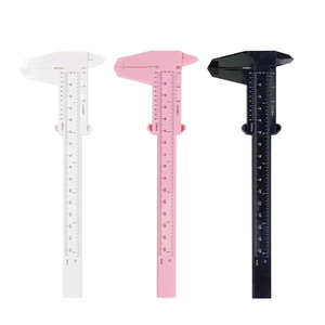 Plastic Brow Vernier Ruler Caliper White Pink Eyebrow Measuring Tool for PMU Microblading Accessories - Product Image 1