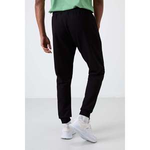 Pantalones Deportivos Negros para Hombre Rory, Pantalones de Chándal de Mezcla de Algodón con Cintura Elástica y Cordón Ajustable para Uso Casual - Product Image 6