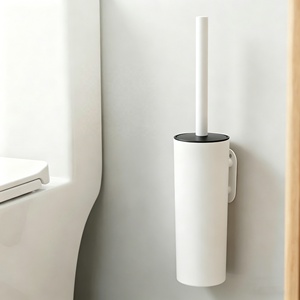 Accessoire de salle de bain moderne mural <span class=keywords><strong>mat</strong></span> <span class=keywords><strong>WC</strong></span> <span class=keywords><strong>brosse</strong></span> de toilette propre avec support porte-<span class=keywords><strong>brosse</strong></span> de toilette <span class=keywords><strong>suspendu</strong></span> pour salle de bain - Product Image 2