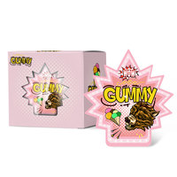 Emballage en plastique de luxe, boîte en mylar découpée sur mesure refermable, vente en gros, boîte debout, sac en mylar de 3,5 avec boîte