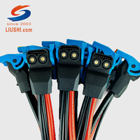 Adaptor Baterai Sepeda Motor Listrik Liushi 2+9 Konektor Pria/Wanita 120A Inti Tembaga Selubung Silikon Kabel Nilon