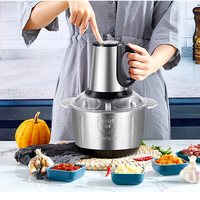 Hachoir à viande électrique multifonctionnel en acier inoxydable, petit mixeur à légumes, blender de cuisine, 2L/3L