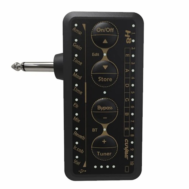 M-VAVE H8 Guitar Wireless Headphone Amp Electric Bass Effect Pedal Mini Rechargeable Amplifier Speakers