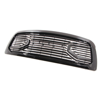 Big Horn Glänzend Schwarz Verpackt Grille + Ersatz Shell Fit Für 2009-2012 Dodge Ram 1500
