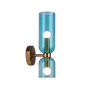 Modern Wall <b>Sconce</b>, Brass Wall Lamp with Cylinder Glass Shade, Indoor Wall <b>Light</b> Fixture for Bedroom Bathroom Hallway Vanity - Product Image 1