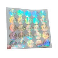 Stiker Hologram PET Kustom dengan Perekat, Label Keamanan Embossed, Stiker Hologram Die Cut