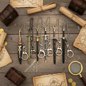 9 modèles de porte-clés en alliage de zinc, modèle d'arme Mini Oathkeeper Longclaw, inspiré du jeu de trône, porte-clés de défense personnelle - Product Image 2