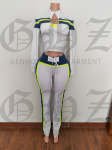 2025 Mùa Thu Y2K Phụ Nữ Quần Áo Tùy Chỉnh Tracksuit Jogger Thiết Lập Hoạt Động Mặc Tập Thể Dục Tập Thể Dục 2 Mảnh Xà Cạp Bùng Quần <span class=keywords><strong>Set</strong></span> Cho Phụ Nữ - Product Image 4