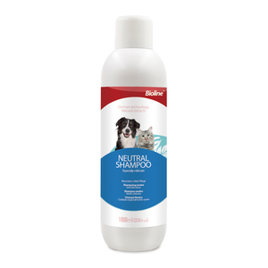 Champú para Perros Bioline Sin Fragancia, Neutral, con Función de Masaje, Botella de Plástico para Uso en el Baño, <span class=keywords><strong>1L</strong></span> - Product Image 1