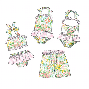 Bañador de manga larga para niñas pequeñas y bebés, traje de baño personalizado - Product Image 1