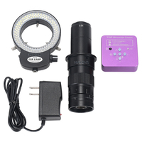 Mikroskop Industri Fleksibel dengan Lengan Ayun 51MP, Kamera 1080P 60FPS, Lensa C-mount 180x, Lampu LED 144, Mikroskop untuk Perbaikan Ponsel