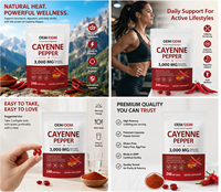 Compléments alimentaires en gélules de piment de Cayenne halal, marque privée, 240 unités, pour le soutien antioxydant et la digestion