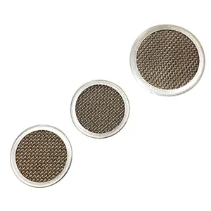 Özel paslanmaz çelik 20mm 25mm 33.8mm kenarlı filtre örgü paketleri filtre disk örgü