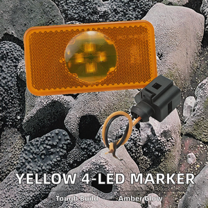 Nuova Luce Laterale Gialla a 4 LED per Camion Volvo FM FH FL, Lampada Indicatrice Trasparente, Accessori per Illuminazione <span class=keywords><strong>Auto</strong></span> - Product Image 2