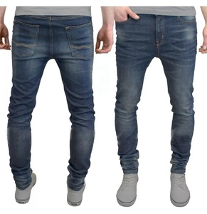 Jeans pour hommes personnalisés skinny déchiré détruit fermeture éclair braguette pantalon en denim extensible <span class=keywords><strong>jean</strong></span> Hip Hop coupe ajustée pour hommes avec des trous - Product Image 4