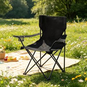 Customizable Foldable Camping Picnic <b>Chair</b> - Portable Outdoor <b>Folding</b> Armchair - Product Image 3
