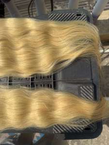Lot de Cheveux Humains Blonds 613, Ondulés, Vierge, Texture Naturelle Douce pour Extensions de Cheveux et Confection de Perruques pour Femmes, Coiffure et Beauté - Product Image 5