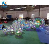 Boule miroir gonflable brillante pour mariage, événement extérieur, décoration de jardin, ballon miroir flottant en PVC, disco