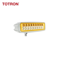 Mini barre lumineuse à faisceau large bicolore blanc/ambre avec lumière d'avertissement pour camion tout-terrain 4x4