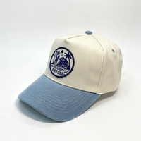 Gorra de Béisbol Personalizada con Bordado Deportivo, Logotipo, Visera de Mezclilla, Cierre a Presión, Ajustable, de Dos Tonos y Visera Curva