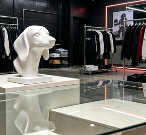 Tête de mannequin pour animaux de compagnie Lavinia en fibre de verre, modèle de chien, <span class=keywords><strong>pose</strong></span> debout originale européenne, statue <span class=keywords><strong>d</strong></span>écorative moderne, présentoir de table - Product Image 6