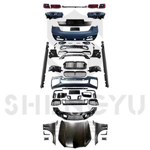 Kit de carrocería para <span class=keywords><strong>BMW</strong></span> Serie 7 G11 G12 2016-2019 Actualización a 2020 CON Rejilla Auto Lámparas Capó Guardabarros Faldón lateral Viejo a nuevo - Product Image 1