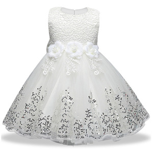 Abito da Principessa Rosso Brillante per Bambine, Vestito da Festa Antirughe in Cotone Traspirante, Abito da Cerimonia per Damigelle - Product Image 3